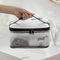 क्लियर मैट टॉयलेटरीज़ पोर्टेबल ट्रैवलिंग पीवीसी कॉस्मेटिक बैग